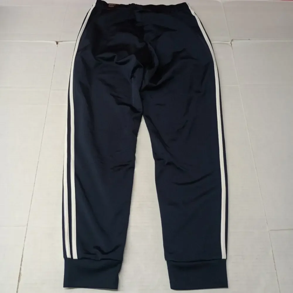 Adidas MultiSport‎ Joggers Men's M Navy Blue White Three Stripe Tricot H46106